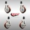Service Caster 5 Inch 316SS Maroon Poly Swivel 1-7/8 Inch Expanding Stem Caster Brake SCC, 2PK SS316EX20S514-PPUB-MRN-2-TLB-2-178 - alternate 6